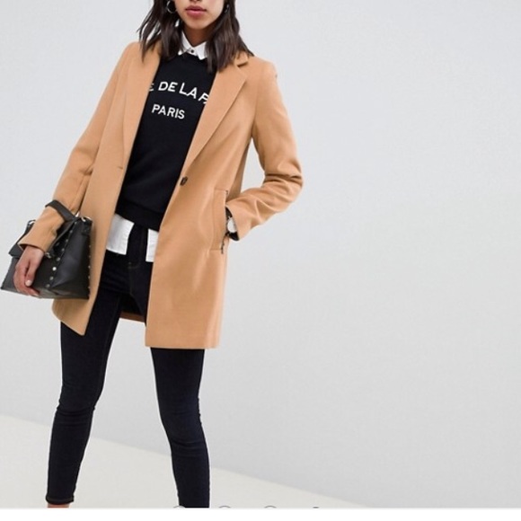 camel boyfriend coat